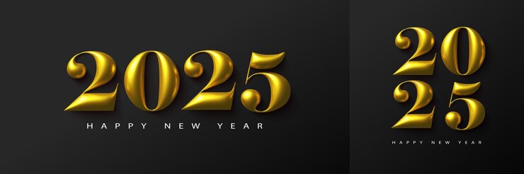 Ilustración de fondo de feliz año nuevo 2025 Diseño de celebraciones 2025