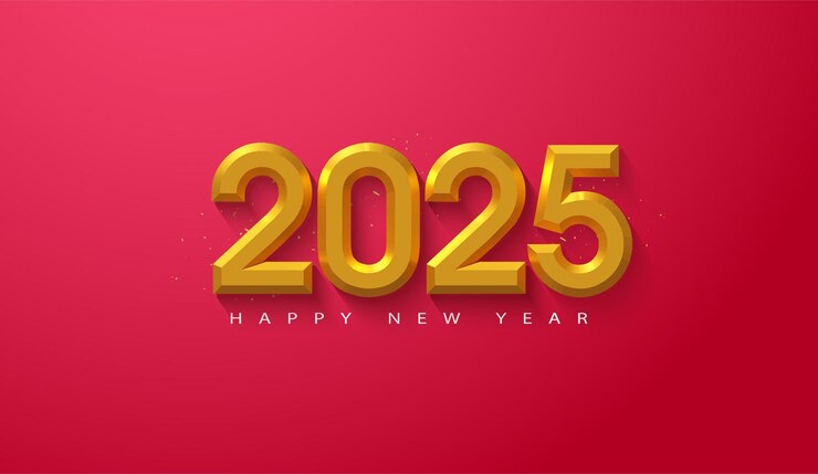 Ilustración de fondo de feliz año nuevo 2025 Diseño de celebraciones 2025