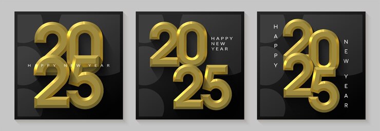 Ilustración de fondo de feliz año nuevo 2025 Diseño de celebraciones 2025