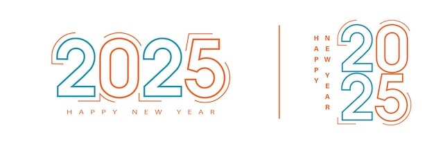 Ilustración de fondo de feliz año nuevo 2025 Diseño de celebraciones 2025