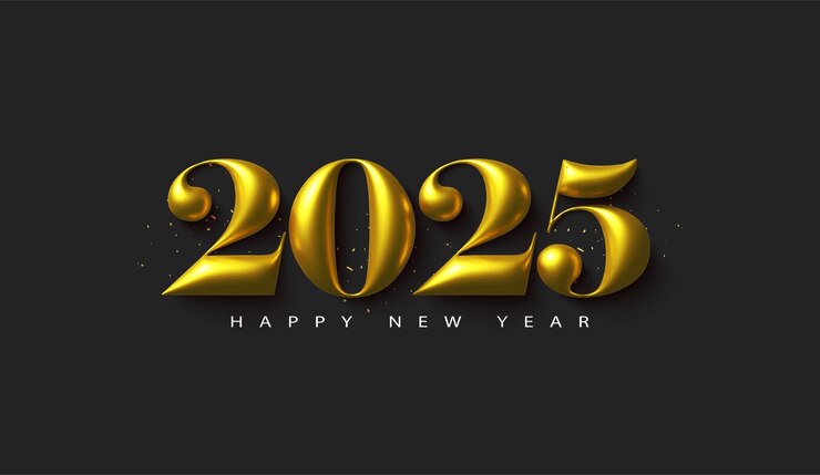 Ilustración de fondo de feliz año nuevo 2025 Diseño de celebraciones 2025
