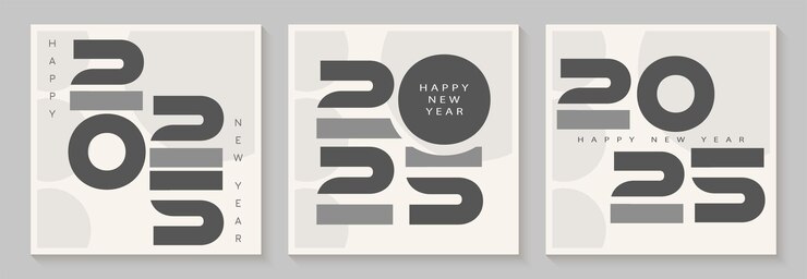 Ilustración de fondo de feliz año nuevo 2025 Diseño de celebraciones 2025
