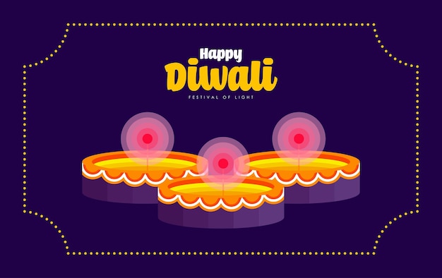 Ilustración de fondo de feliz día de diwali