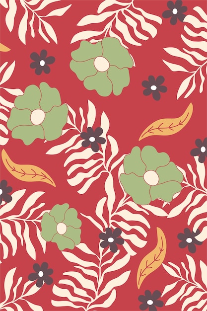 Ilustración de fondo de flores de época