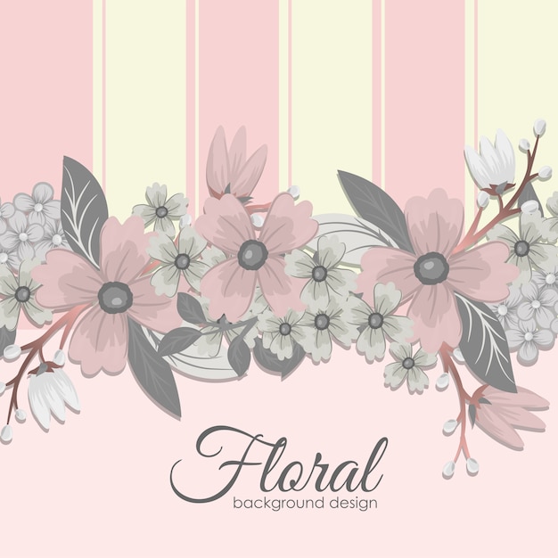 Vector ilustración de fondo de flores