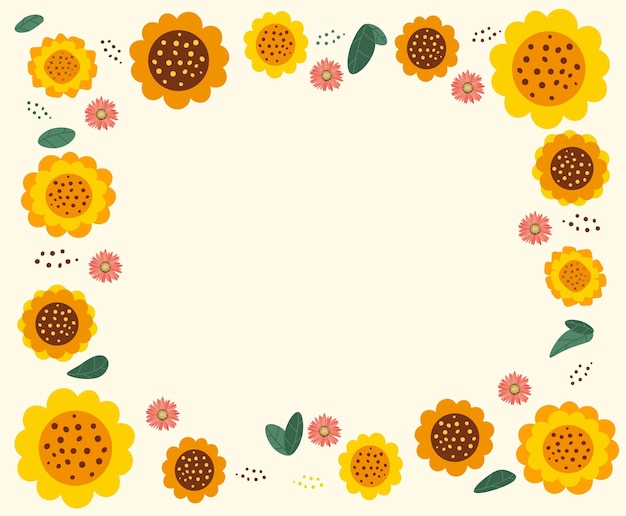 ilustración de fondo de girasol