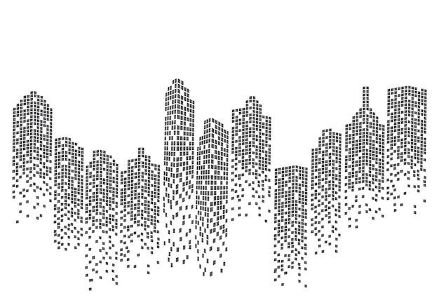 Ilustración de fondo de horizonte de la ciudad