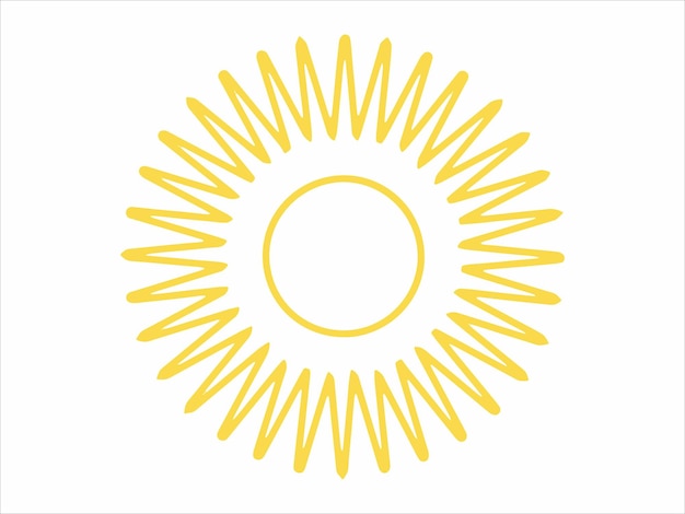 Ilustración de fondo de la línea de la forma del sol