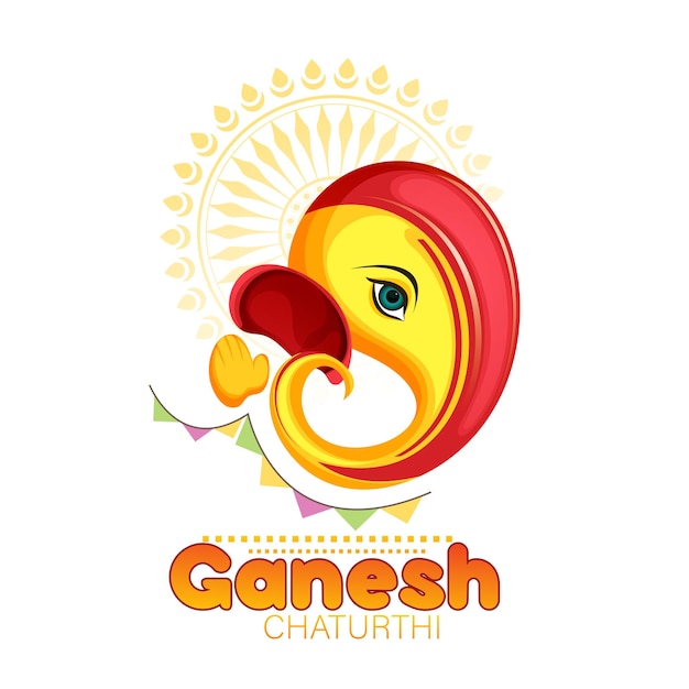 Ilustración del fondo de Lord Ganpati para el Festival de Ganesh Chaturthi de la India