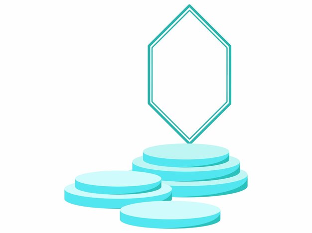 Ilustración de fondo del marco del escenario del podio