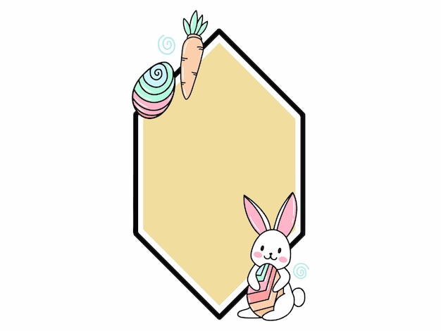 Ilustración de fondo del marco de la frontera de Pascua