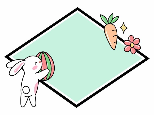 Ilustración de fondo del marco de la frontera de Pascua