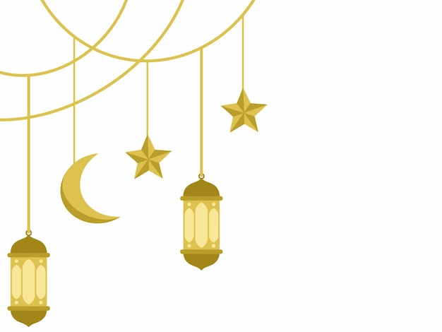 Ilustración de fondo del marco de la linterna de Ramadán
