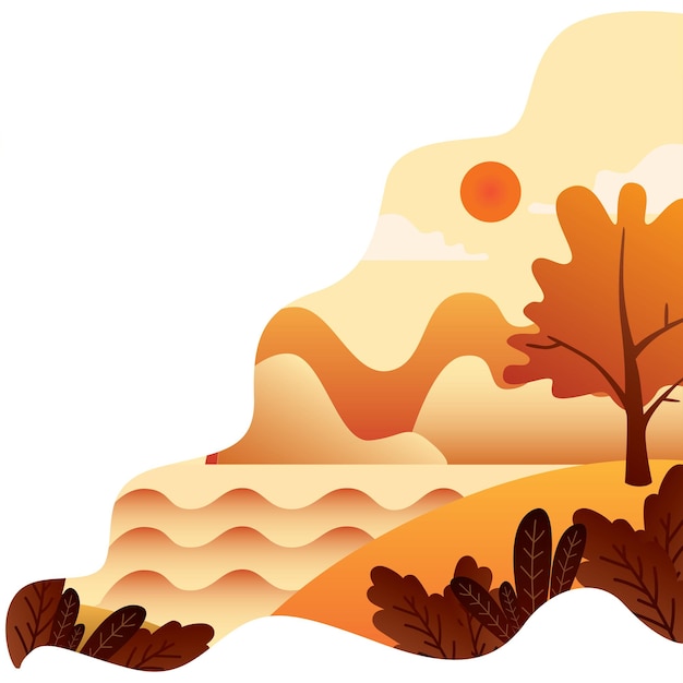 Vector ilustración de fondo de otoño