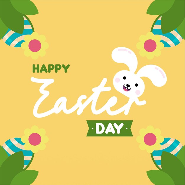 Ilustración de fondo de pascua colorido plano