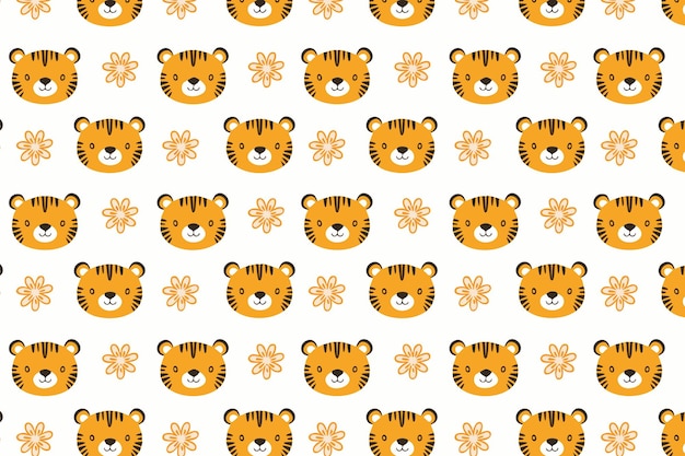 Ilustración de fondo con el patrón sin costuras del tigre