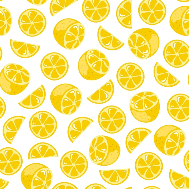 Ilustración de fondo de patrón de cubierta de envoltura de repetición sin costuras de jugo de limón