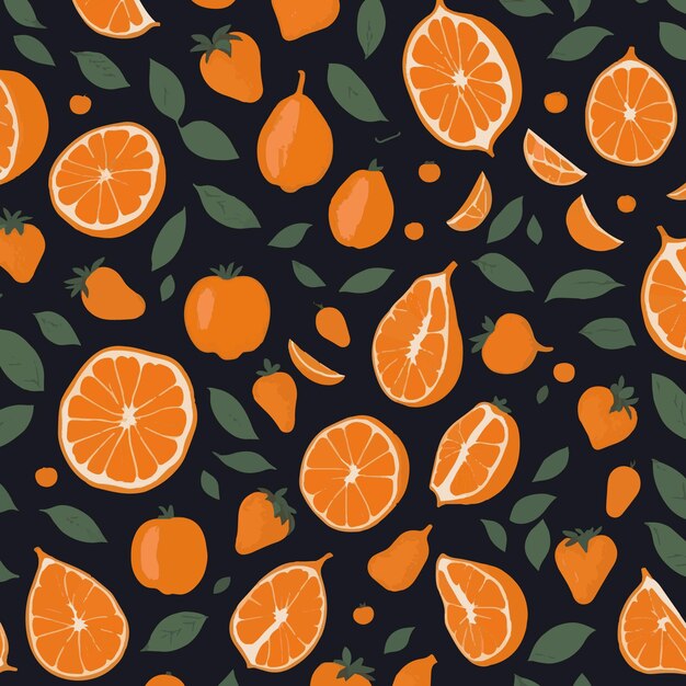 Ilustración de fondo con patrón naranja