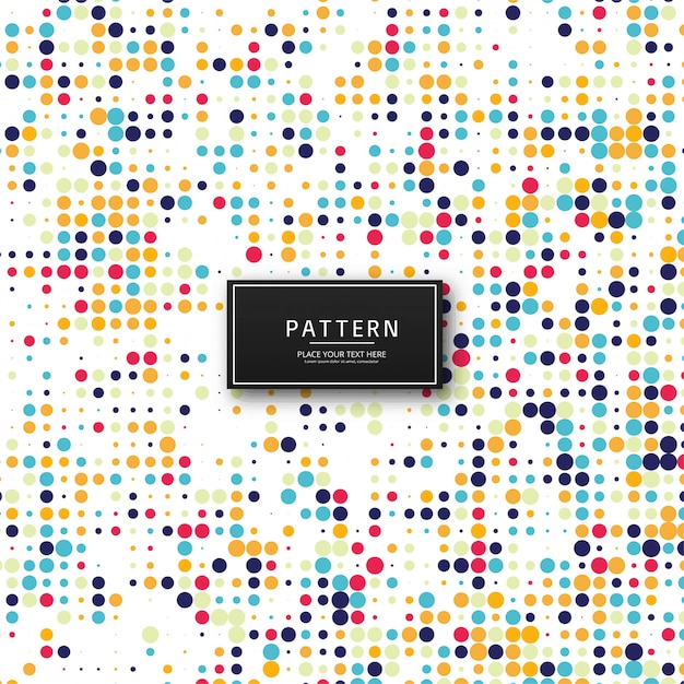 Ilustración de fondo de patrón de puntos coloridos abstractos