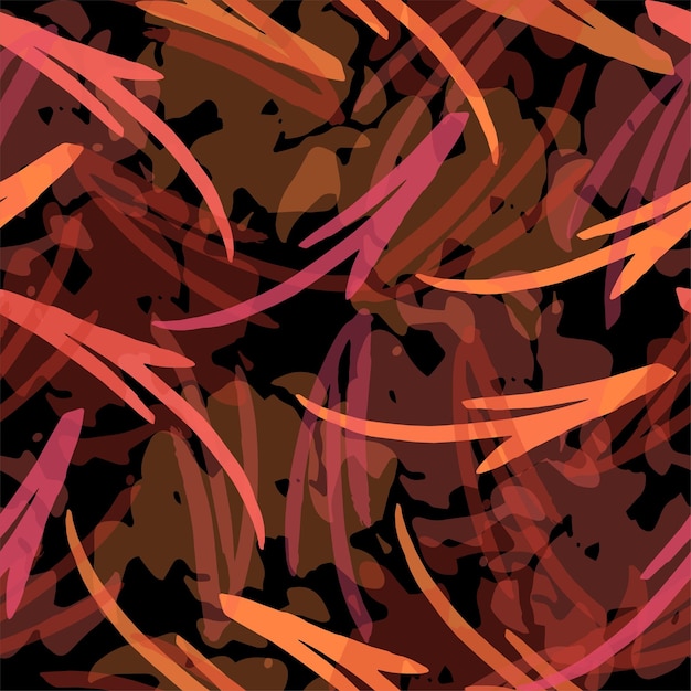 Ilustración de fondo de patrón de vector transparente de flechas coloridas