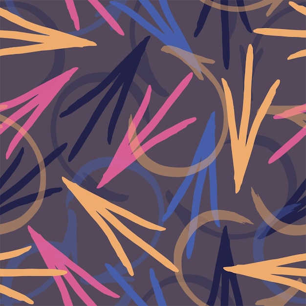 Ilustración de fondo de patrón de vector transparente de flechas coloridas