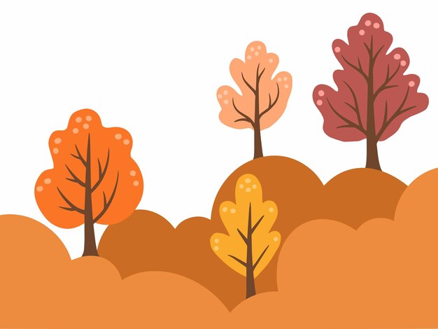 Ilustración de fondo de las plantas de otoño