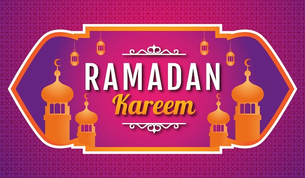 Ilustración de fondo de ramadán kareem