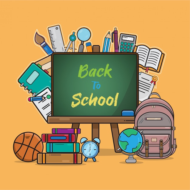 Ilustración de fondo de regreso a la escuela