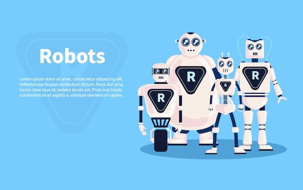 Ilustración de fondo de robots