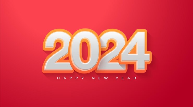 ilustración de fondo suave feliz año nuevo 2024