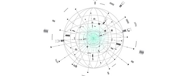 Ilustración de fondo de tecnología abstracta fondo de innovación de concepto de comunicación de alta tecnología