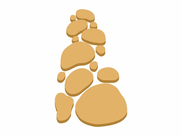Ilustración de fondo de la textura del camino de piedra