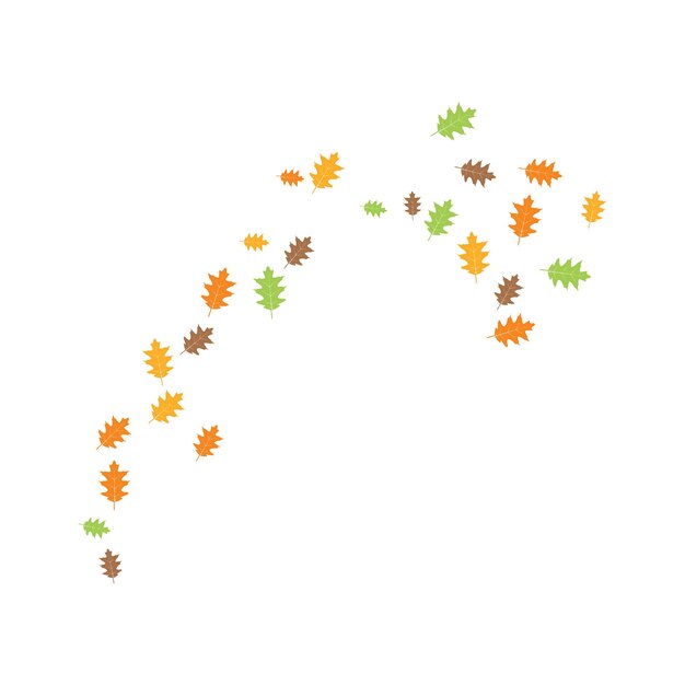 Ilustración de fondo de vector de hoja de roble