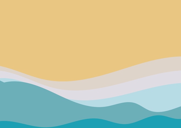 Ilustración de fondo vectorial en capas de olas marinas