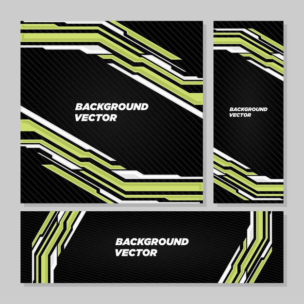 Ilustración de fondo vectorial conjunto de diseño moderno premium