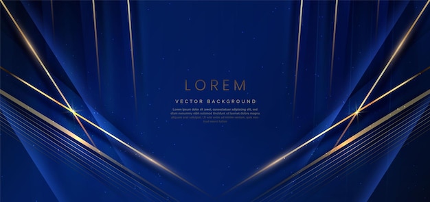 Ilustración de fondo vectorial de lujo y elegante banner premium de negocios para oro y plata