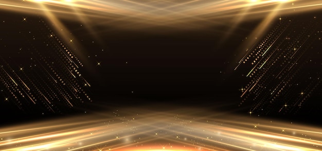 Ilustración de fondo vectorial de lujo y elegante banner premium de negocios para oro y plata