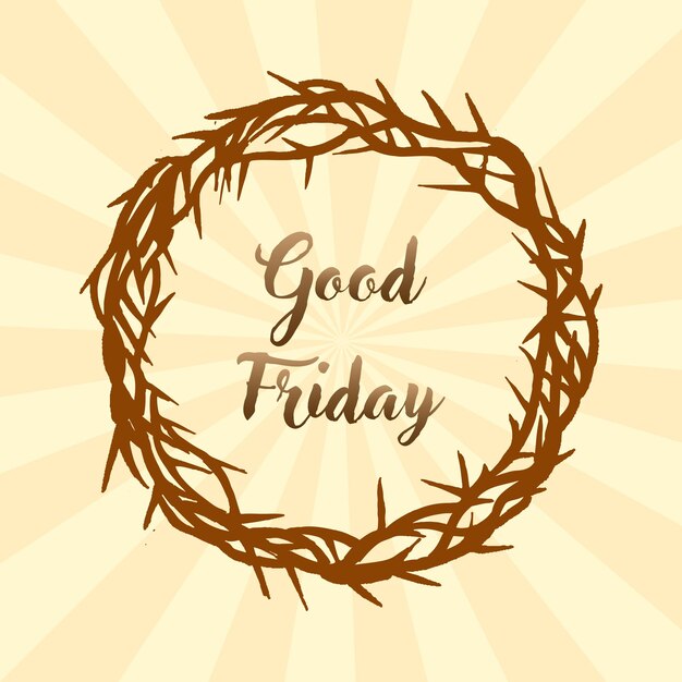 Ilustración de fondo vectorial del Viernes Santo Es adecuada para carteles o carteles