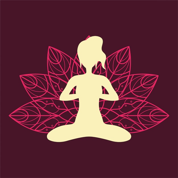 Vector ilustración de fondo de yoga