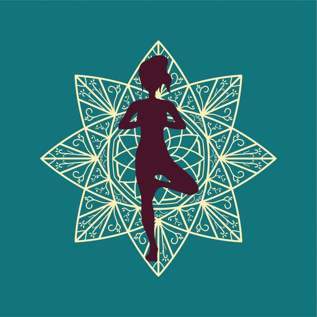 Vector ilustración de fondo de yoga