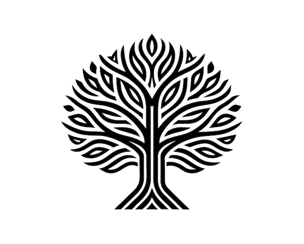 Ilustración de fondos vectoriales de íconos de árboles