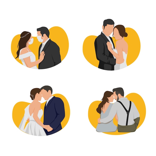 ilustración de forma de boda de diseño vectorial