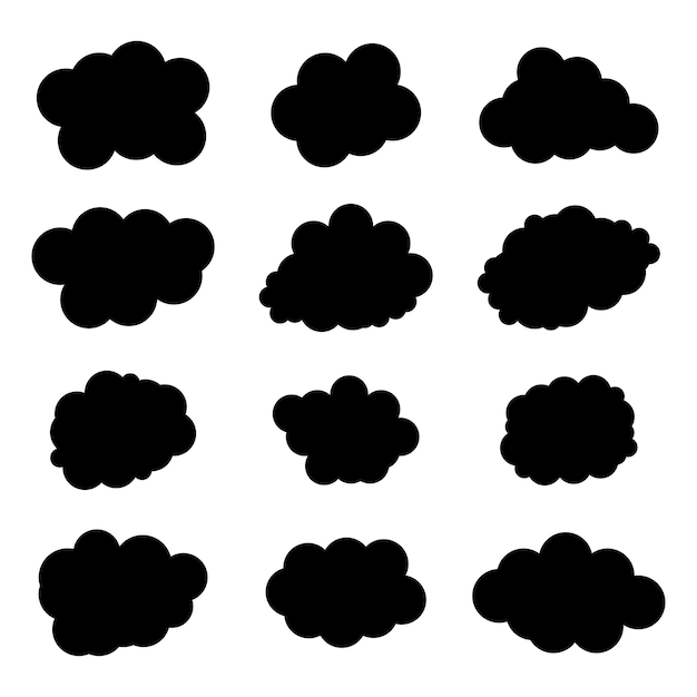 Ilustración de la forma de la nube para el diseñador