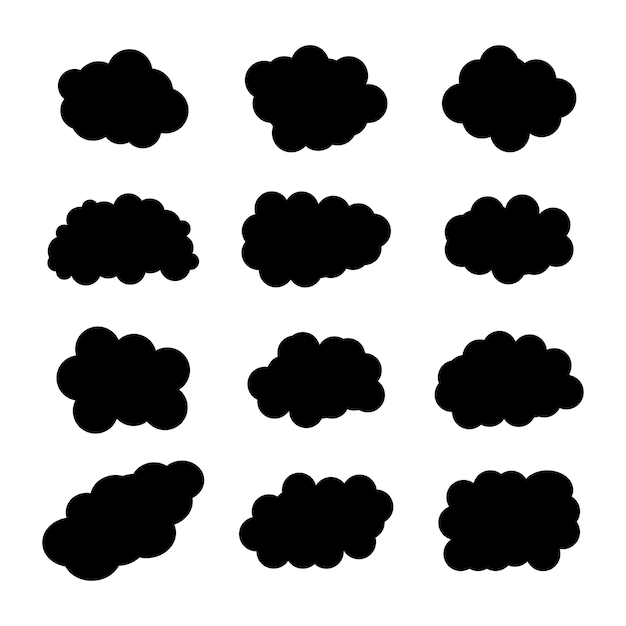 Ilustración de la forma de la nube para el diseñador