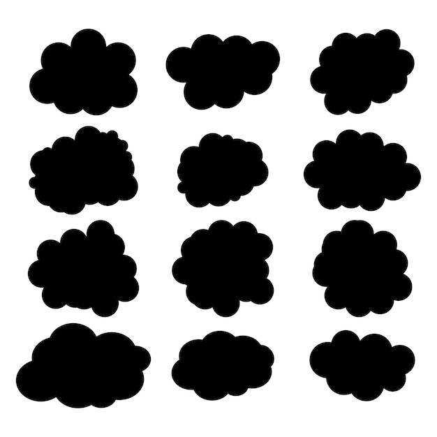 Ilustración de la forma de la nube para el diseñador