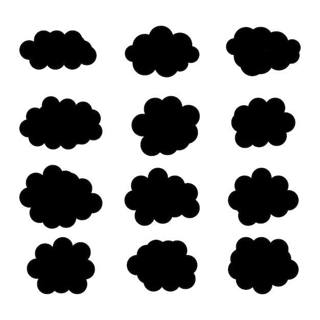 Ilustración de la forma de la nube para el diseñador