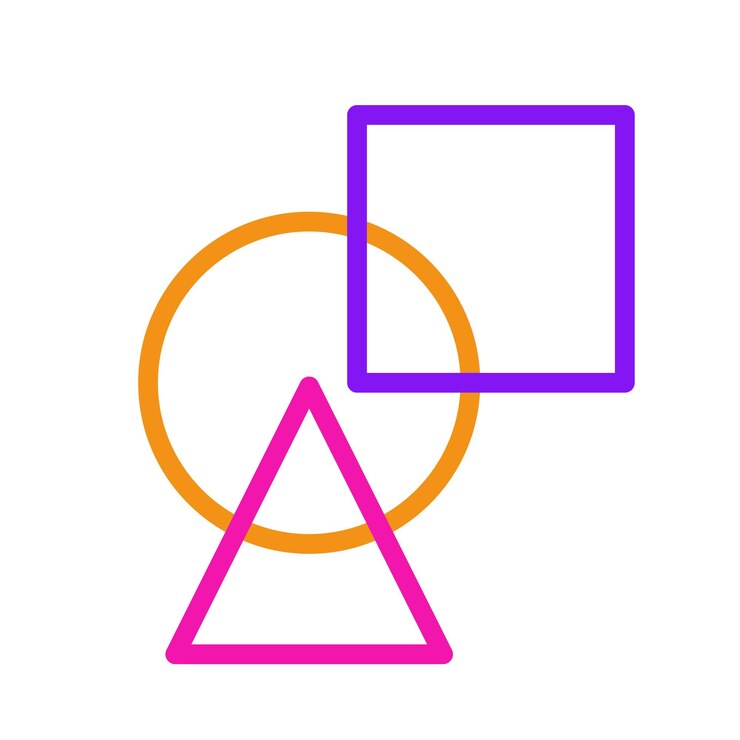 Vector ilustración de formas básicas de matemáticas. formas geométricas, matemáticas