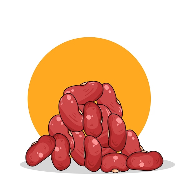 Ilustración de frijol rojo
