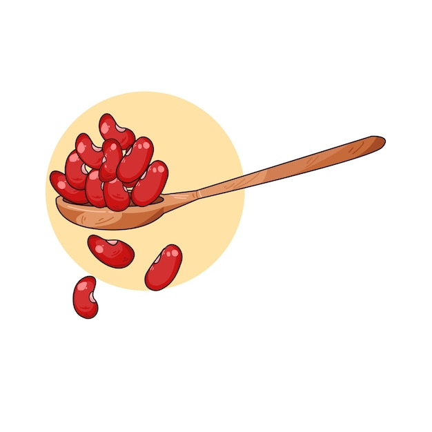 Ilustración de frijol rojo