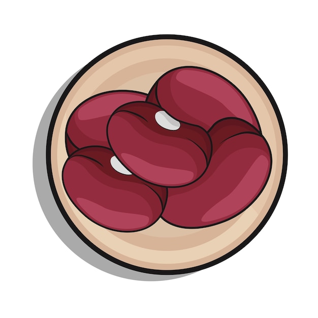 Ilustración de frijol rojo